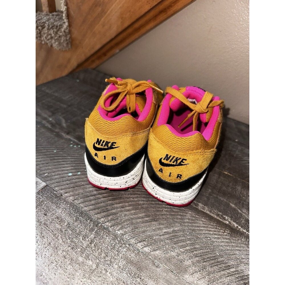 Nike Women's Mustard Yellow Black Pink Athletic Sneakers - Picture 4 of 5